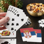 Cartes à jouer avec le drapeau de la Serbie (In Situ)