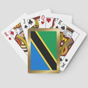 Cartes à jouer avec le drapeau de la Tanzanie