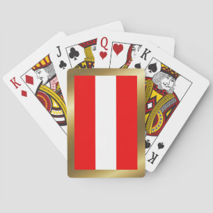 Cartes à jouer avec le drapeau de l'Autriche