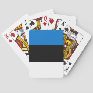 Cartes à jouer avec le drapeau de l'Estonie