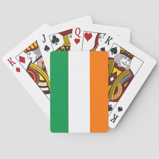 Cartes à jouer avec le drapeau de l'Irlande (dos)