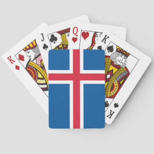 Cartes à jouer avec le drapeau de l'Islande