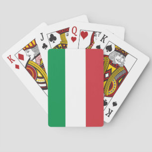 Cartes à jouer avec le drapeau de l'Italie
