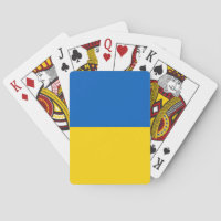 Cartes à jouer avec le drapeau de l'Ukraine