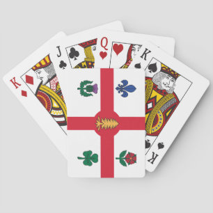 Cartes à jouer avec le drapeau de Montréal