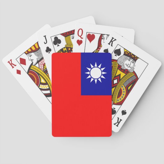 Cartes à jouer avec le drapeau de Taïwan (dos)