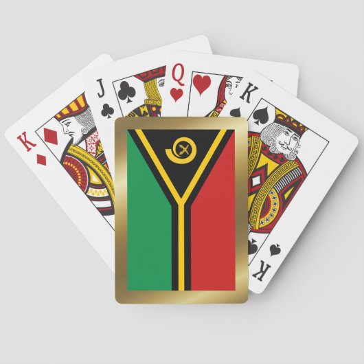 Cartes à jouer avec le drapeau de Vanuatu (dos)