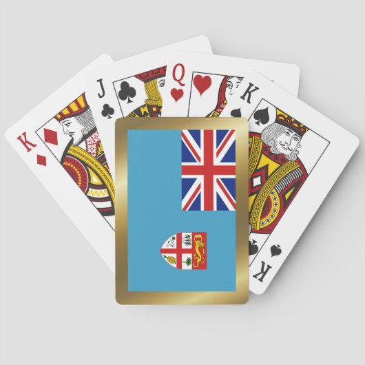 Cartes à jouer avec le drapeau des Fidji (dos)