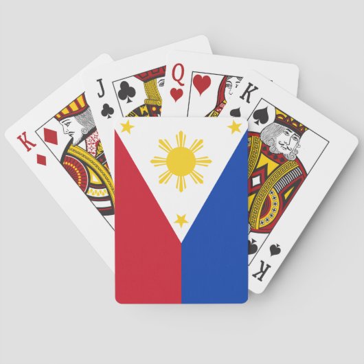Cartes à jouer avec le drapeau des Philippines (dos)
