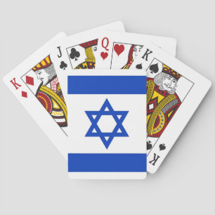 Cartes à jouer avec le drapeau d'Israël