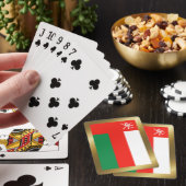 Cartes à jouer avec le drapeau d'Oman (In Situ)