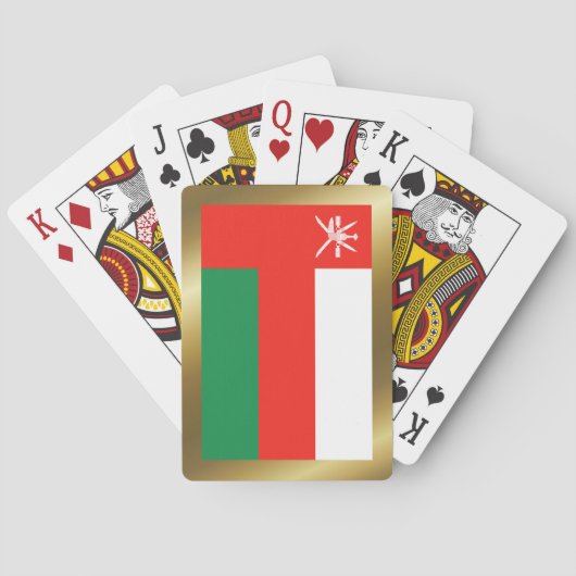 Cartes à jouer avec le drapeau d'Oman (dos)