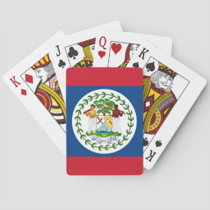 Cartes à jouer avec le drapeau du Belize