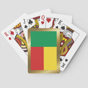 Cartes à jouer avec le drapeau du Bénin