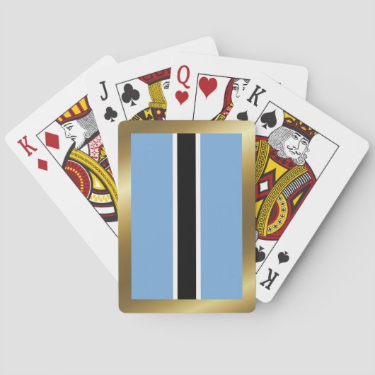Cartes à jouer avec le drapeau du Botswana (dos)