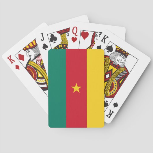 Cartes à jouer avec le drapeau du Cameroun (dos)