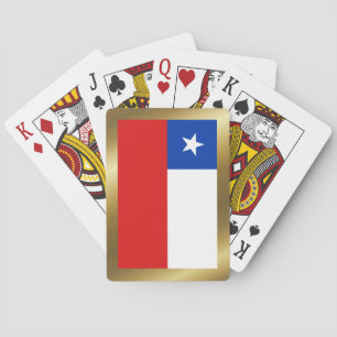Cartes à jouer avec le drapeau du Chili