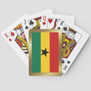 Cartes à jouer avec le drapeau du Ghana