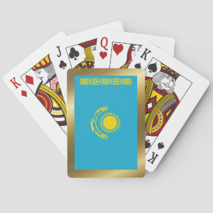 Cartes à jouer avec le drapeau du Kazakhstan
