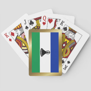 Cartes à jouer avec le drapeau du Lesotho