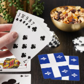 Cartes à jouer avec le drapeau du Québec (In Situ)