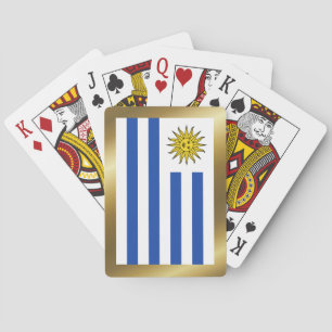 Cartes à jouer avec le drapeau d'Uruguay