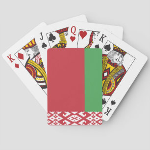 Cartes à jouer avec le drapeau patriotique biéloru
