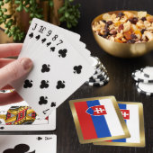 Cartes à jouer avec le drapeau slovaque (In Situ)