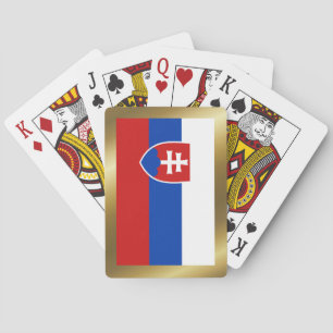 Cartes à jouer avec le drapeau slovaque