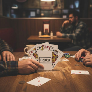 Cartes à jouer avec panneau de camion