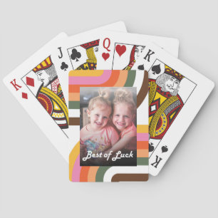 Cartes à jouer avec photo rétro