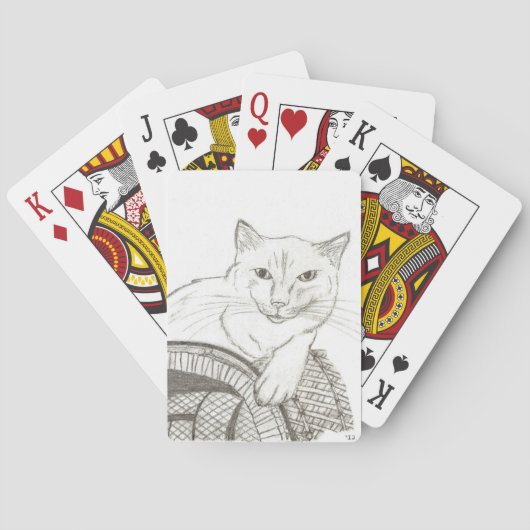 Cartes à jouer avec portrait de chat Ragdoll (dos)