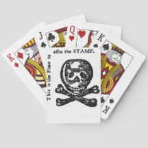 Cartes à jouer avec timbre de taxe sur la mort