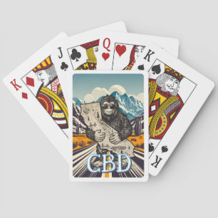 Cartes à jouer Bigfoot Love California avec monogr