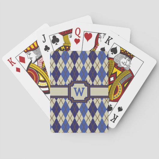 Cartes à jouer Blueberry Scone Argyle Classic (dos)