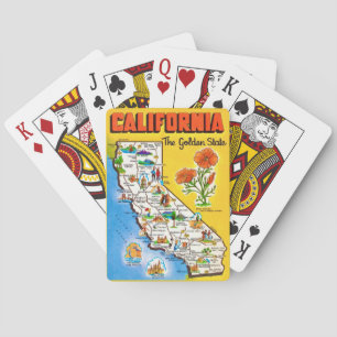 Cartes à jouer California Golden State Map