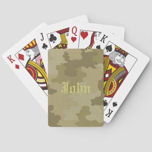 Cartes à jouer camouflage personnalisées (dos)