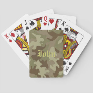 Cartes à jouer camouflage personnalisées