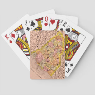 Cartes à jouer carte colorée de Caroline du Sud