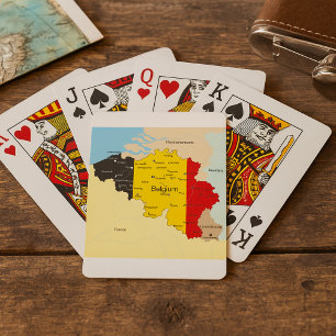 Cartes à jouer carte de la Belgique