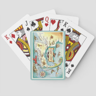 Cartes à jouer carte du Cap Cod MA
