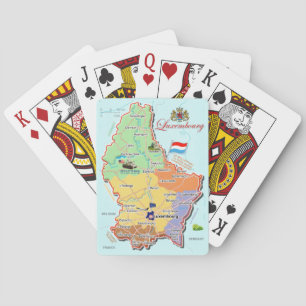 Cartes à jouer carte Luxembourg Allemagne