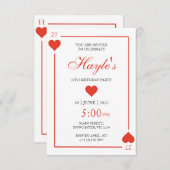 Cartes à jouer Casino Reine de Cœur 27e Anniversai (Devant / Derrière)