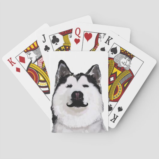 Cartes à jouer Chien Husky (dos)