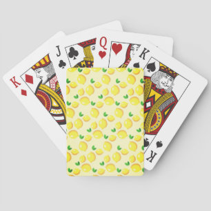 Cartes à jouer citron jaune