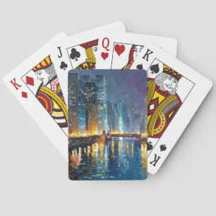 Cartes à jouer City Lights Waterfront Skyline