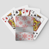 Cartes à jouer classiques argent et rouge (dos)
