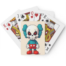 Cartes à jouer classiques avec personnage de crâne