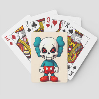 Cartes à jouer classiques avec personnage de crâne