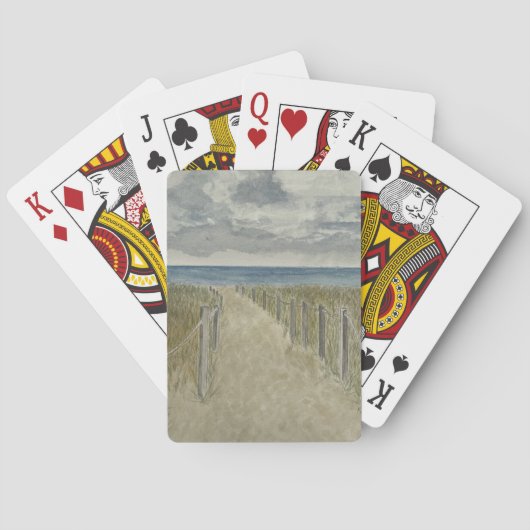 Cartes à jouer classiques avec thème de plage (dos)